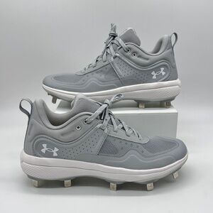 Under Armour Womens Glyde MT TPU Softball Cleats Gray Size 8